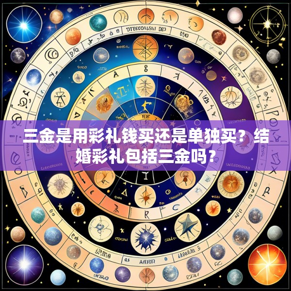 三金是用彩礼钱买还是单独买？结婚彩礼包括三金吗？