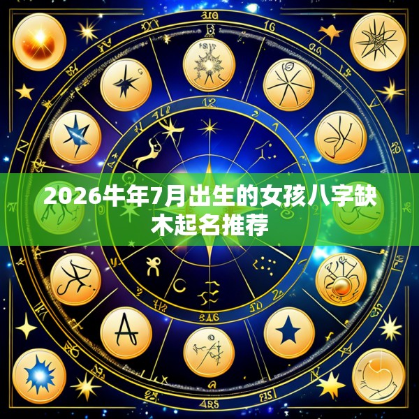 2026牛年7月出生的女孩八字缺木起名推荐