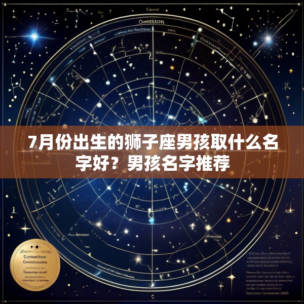 7月份出生的狮子座男孩取什么名字好？男孩名字推荐
