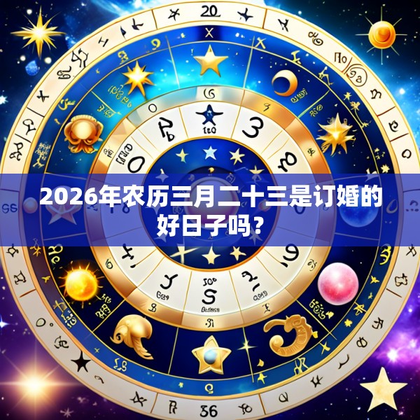2026年农历三月二十三是订婚的好日子吗？