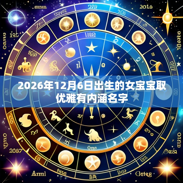 2026年12月6日出生的女宝宝取优雅有内涵名字