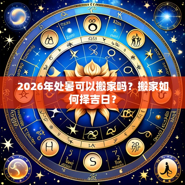 2026年处暑可以搬家吗？搬家如何择吉日？