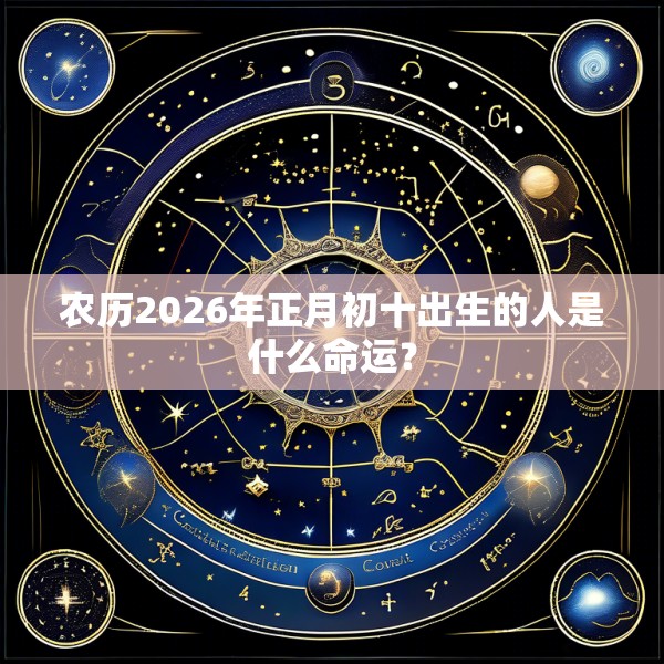 农历2026年正月初十出生的人是什么命运？