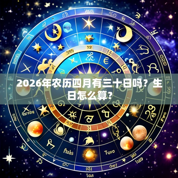 2026年农历四月有三十日吗?生日怎么算?