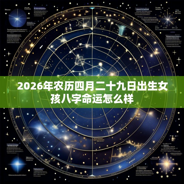 2026年农历四月二十九日出生女孩八字命运怎么样