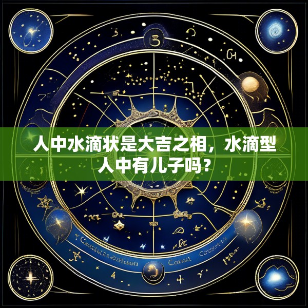 人中水滴状是大吉之相，水滴型人中有儿子吗？
