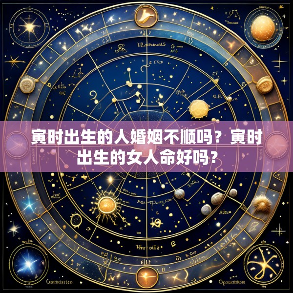 寅时出生的人婚姻不顺吗？寅时出生的女人命好吗？