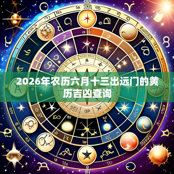 2026年农历六月十三出远门的黄历吉凶查询