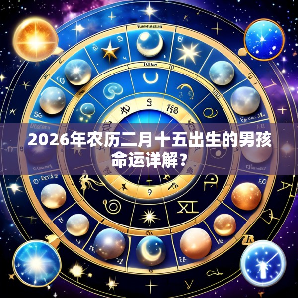 2026年农历二月十五出生的男孩命运详解？