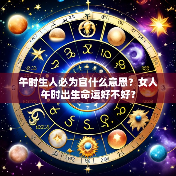 午时生人必为官什么意思?女人午时出生命运好不好?