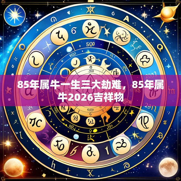 85年属牛一生三大劫难，85年属牛2026吉祥物