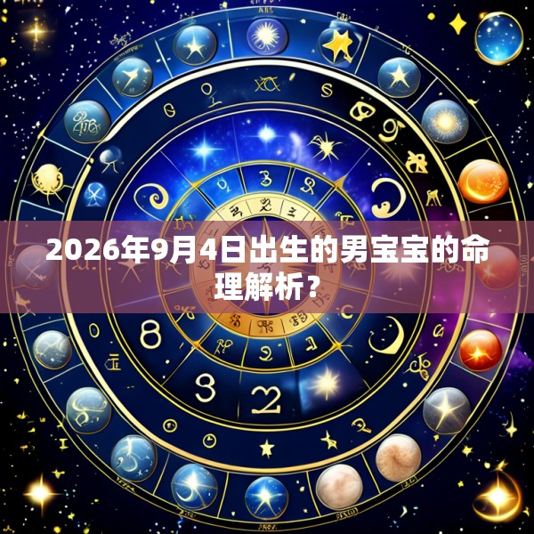 2026年9月4日出生的男宝宝的命理解析？