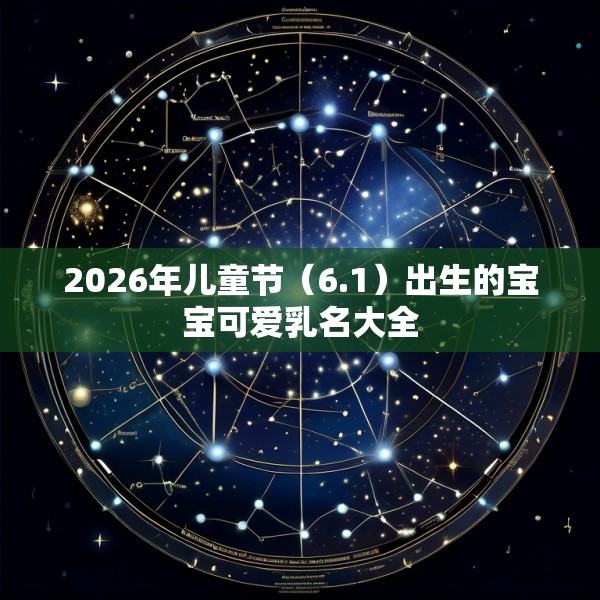 2026年儿童节（6.1）出生的宝宝可爱乳名大全