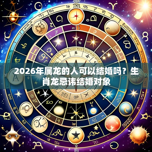 2026年属龙的人可以结婚吗?生肖龙忌讳结婚对象