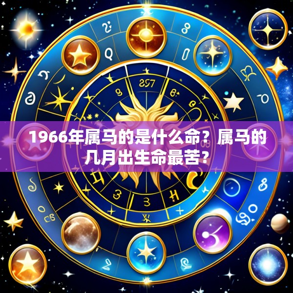 1966年属马的是什么命?属马的几月出生命最苦?