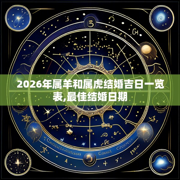 2026年属羊和属虎结婚吉日一览表,最佳结婚日期