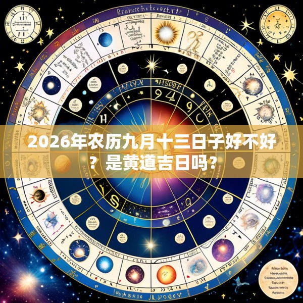 2026年农历九月十三日子好不好?是黄道吉日吗?