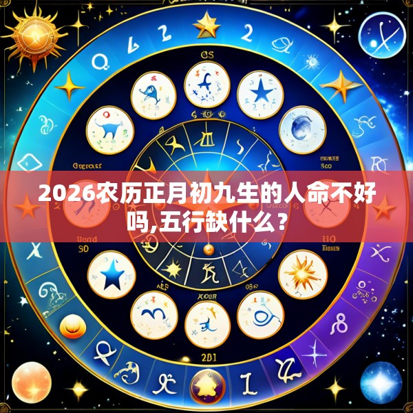 2026农历正月初九生的人命不好吗,五行缺什么?