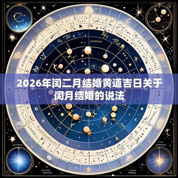 2026年闰二月结婚黄道吉日关于闰月结婚的说法
