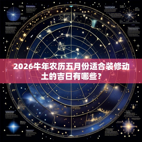 2026牛年农历五月份适合装修动土的吉日有哪些？