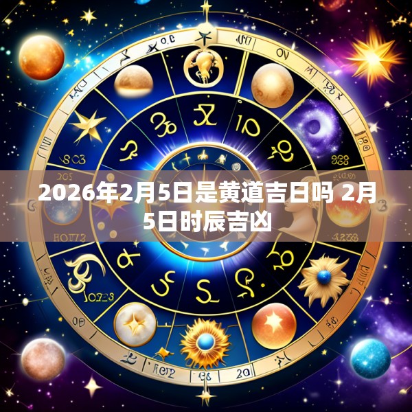 2026年2月5日是黄道吉日吗 2月5日时辰吉凶
