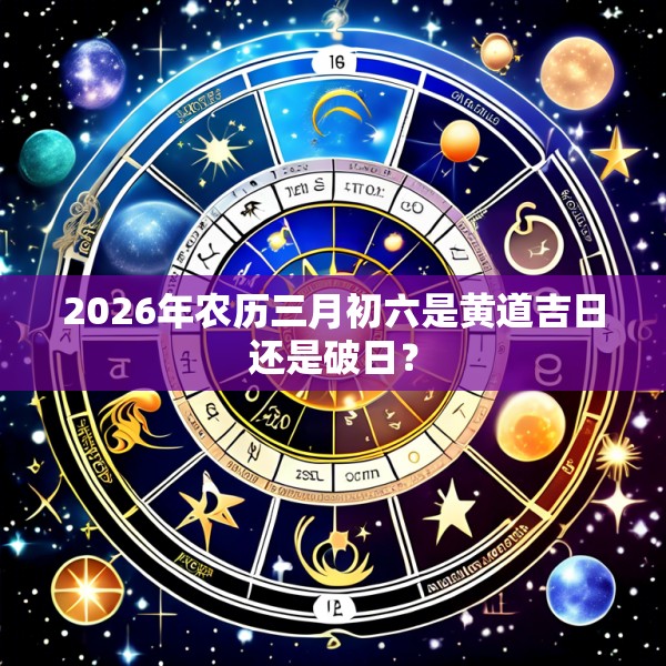 2026年农历三月初六是黄道吉日还是破日?