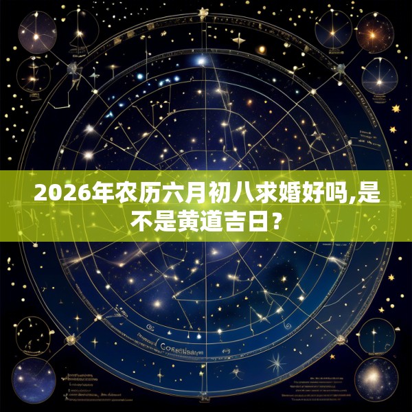 2026年农历六月初八求婚好吗,是不是黄道吉日?