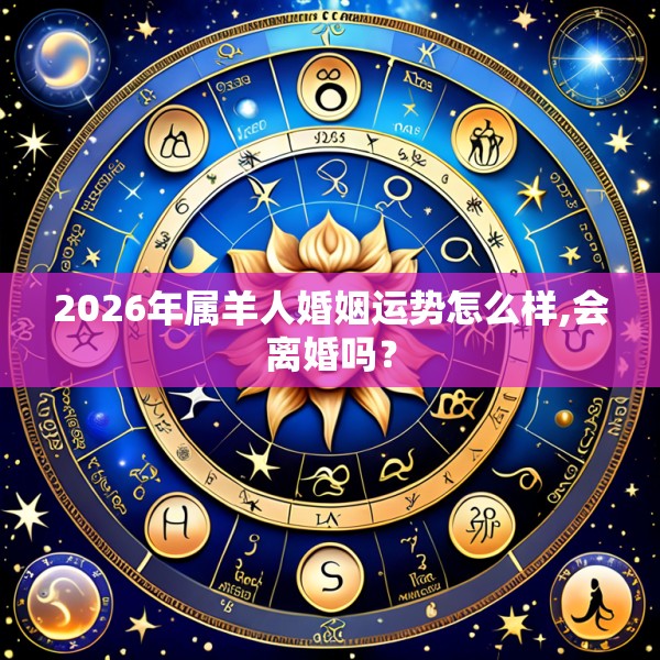 2026年属羊人婚姻运势怎么样,会离婚吗?