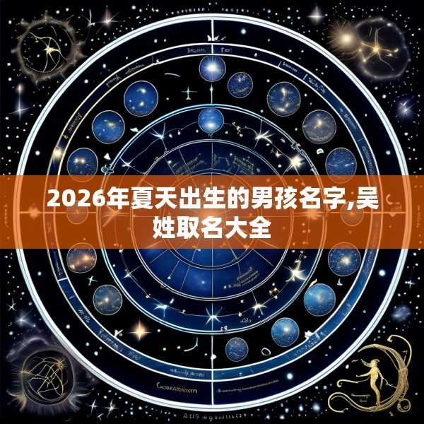 2026年夏天出生的男孩名字,吴姓取名大全
