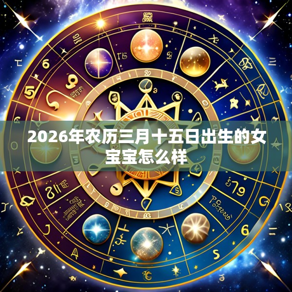 2026年农历三月十五日出生的女宝宝怎么样