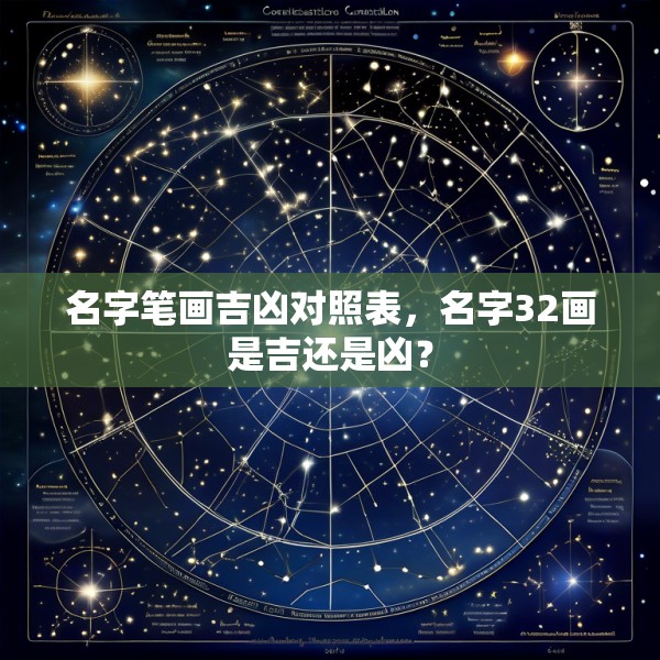 名字笔画吉凶对照表，名字32画是吉还是凶？
