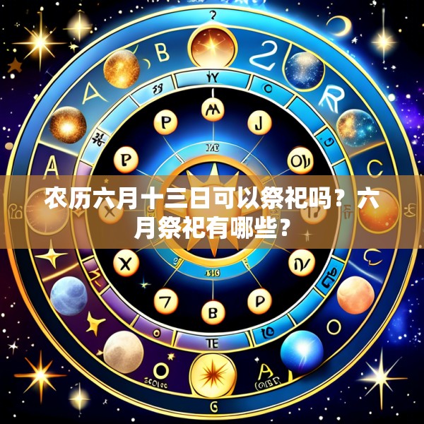 农历六月十三日可以祭祀吗?六月祭祀有哪些?