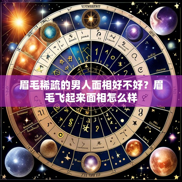 眉毛稀疏的男人面相好不好？眉毛飞起来面相怎么样