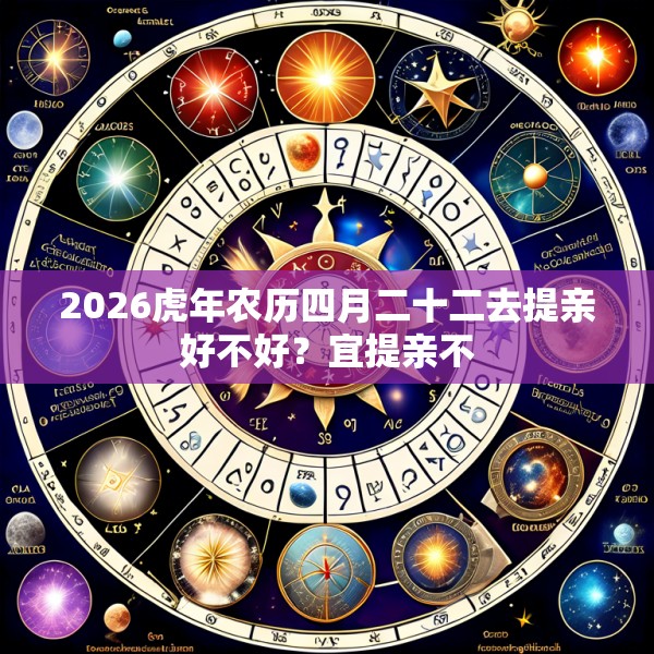 2026虎年农历四月二十二去提亲好不好？宜提亲不