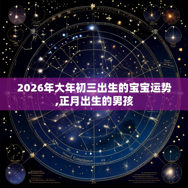 2026年大年初三出生的宝宝运势,正月出生的男孩