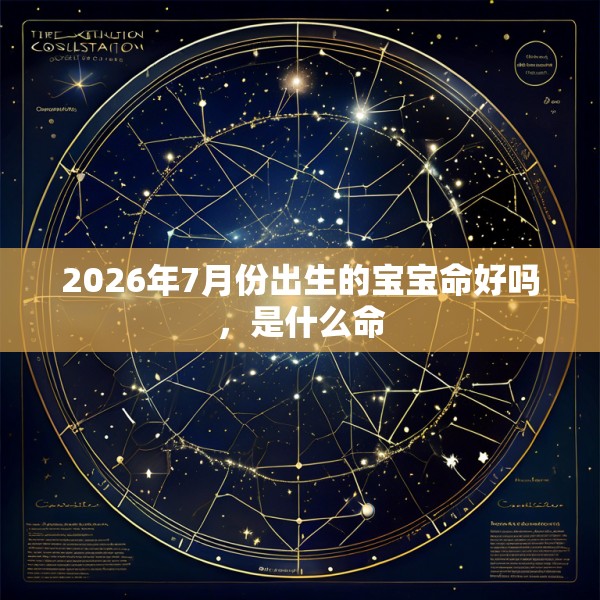 2026年7月份出生的宝宝命好吗，是什么命