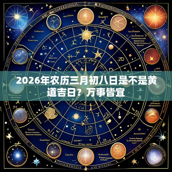 2026年农历三月初八日是不是黄道吉日？万事皆宜