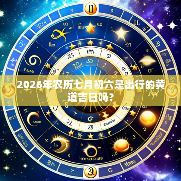 2026年农历七月初六是出行的黄道吉日吗？