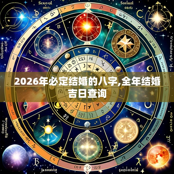 2026年必定结婚的八字,全年结婚吉日查询