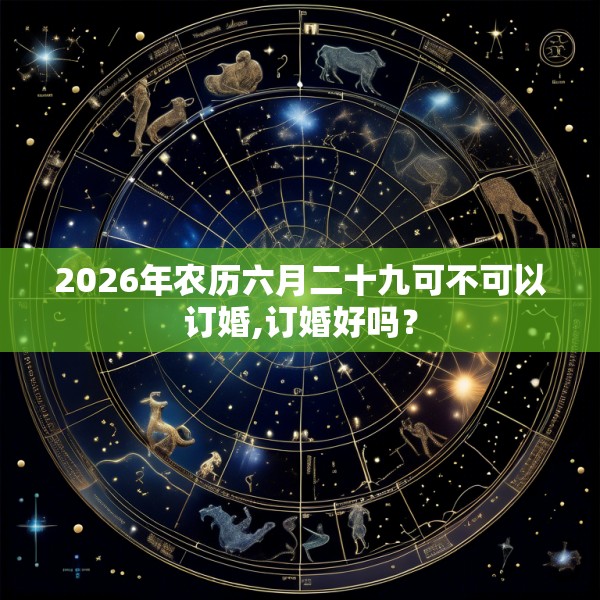 2026年农历六月二十九可不可以订婚,订婚好吗？