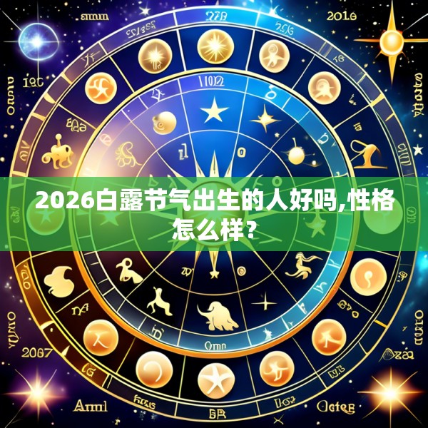 2026白露节气出生的人好吗,性格怎么样？