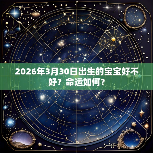 2026年3月30日出生的宝宝好不好？命运如何？