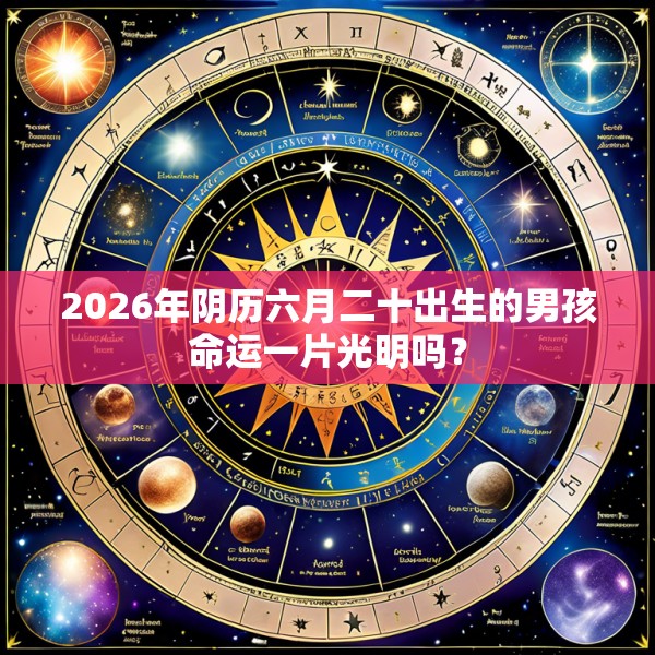 2026年阴历六月二十出生的男孩命运一片光明吗？
