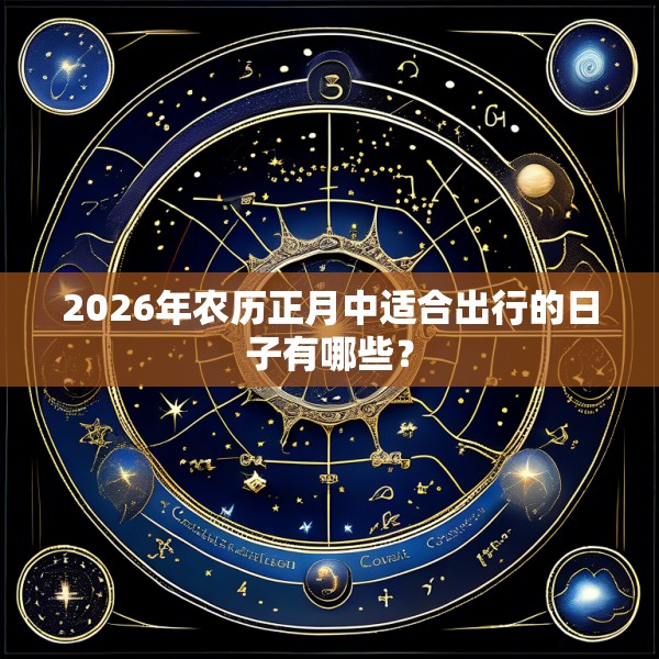 2026年农历正月中适合出行的日子有哪些？
