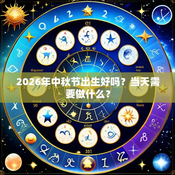 2026年中秋节出生好吗？当天需要做什么？
