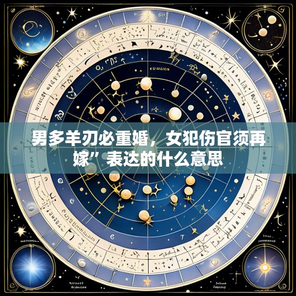 男多羊刃必重婚，女犯伤官须再嫁”表达的什么意思