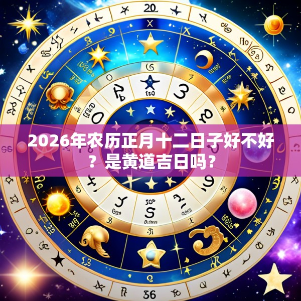 2026年农历正月十二日子好不好？是黄道吉日吗？