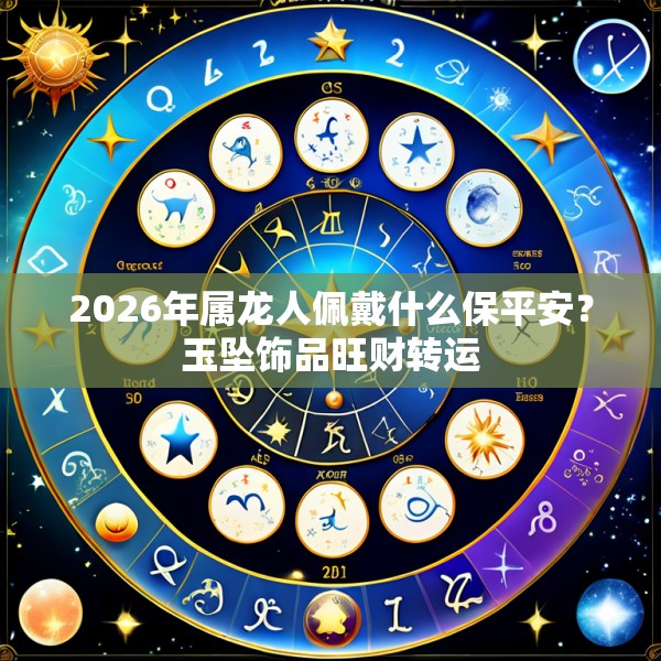2026年属龙人佩戴什么保平安?玉坠饰品旺财转运
