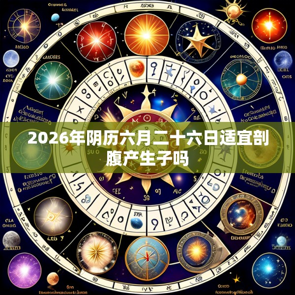 2026年阴历六月二十六日适宜剖腹产生子吗