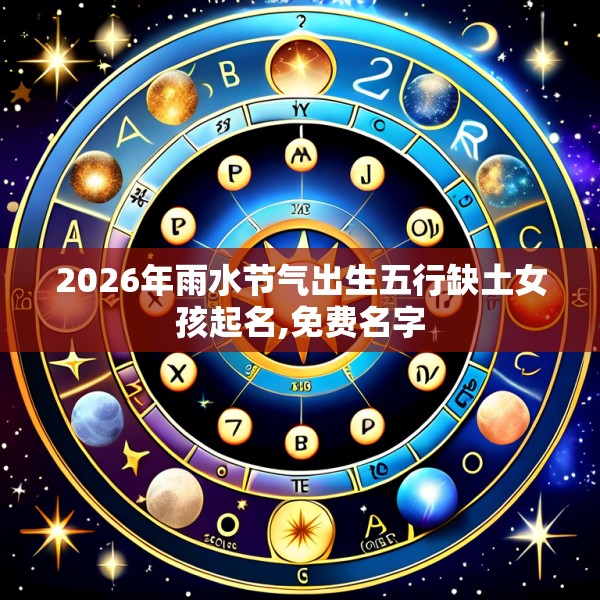2026年雨水节气出生五行缺土女孩起名,免费名字